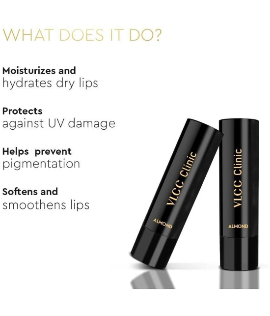 VLCC Clinic Lip Balm SPF 15 - Almond & Vitamin E - 4.5 g - SPF Protection Lip Balm With Almond