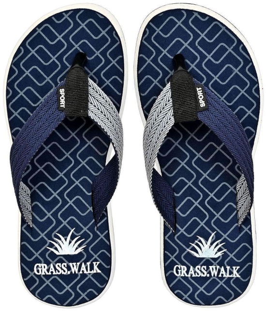 GRASS WALK - Navy Blue Men's Daily Slipper - None