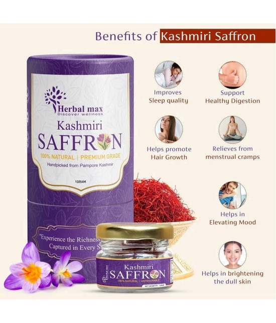 Herbal max Premium A++ Kashmiri Saffron/Kesar 1 gm