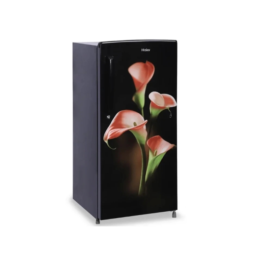 HAIER 185 Litres Single Door Refrigerator (Black - Flowers)