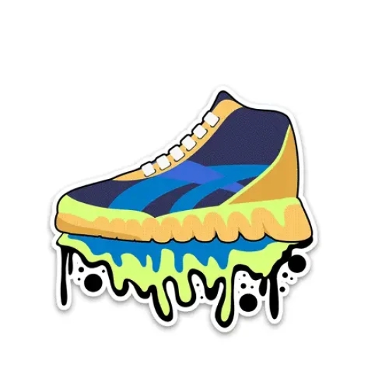 Dripping shoes Reflective Sticker-2.6