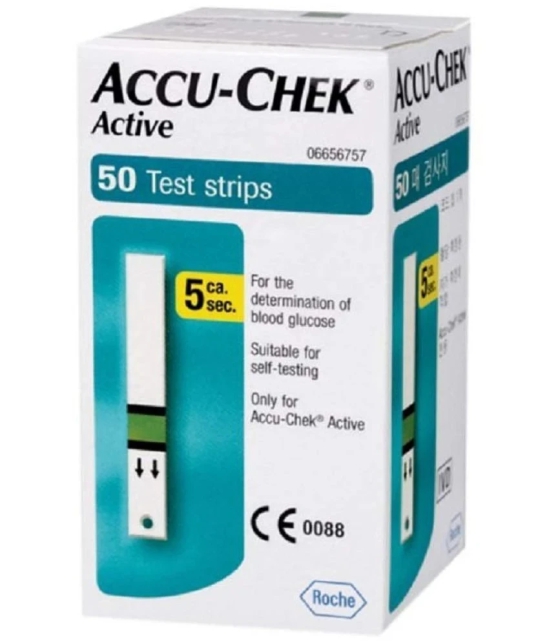 AccuChek Active 50 Sugar Test Strips (Multicolor)