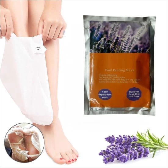 WUGO:: Deep Moisturising Foot Peeling Mask for Cracked Feet | Dead Skin Remover | Make Your Feet Baby Soft |Lavender | Exfoliate Foot Crack Socks|with Lavender Remove Dead Skin|Get Result Soft Feet in 5-7 Days