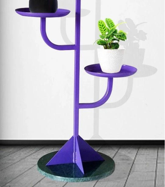 Free Form Multi-Tiered Planter Stand (Purple)-Purple