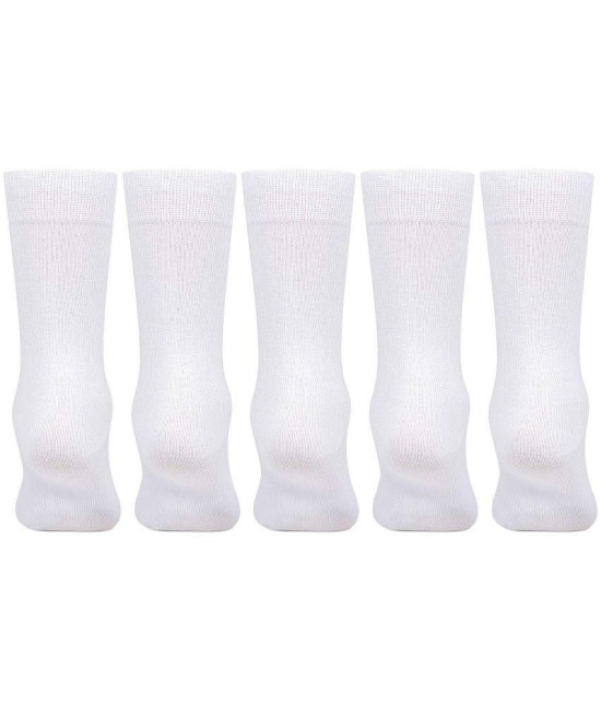 Dollar - White Cotton Boy's School Socks ( Pack of 5 ) - 12-15 years