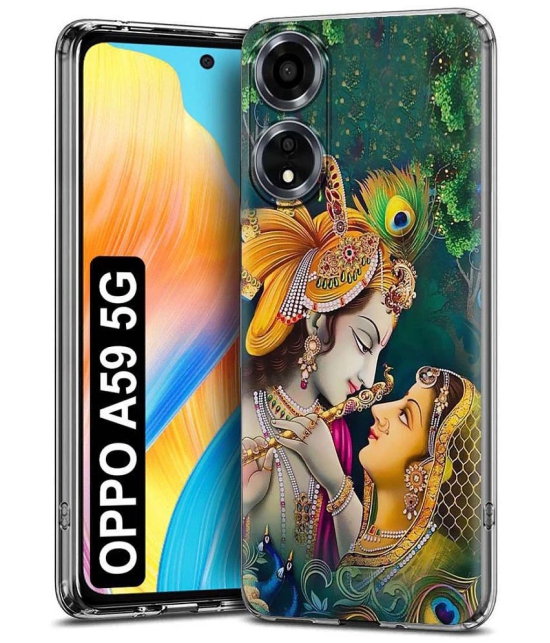 NBOX Multicolor Printed Back Cover Silicon Compatible For Oppo A59 5G ( Pack of 1 )