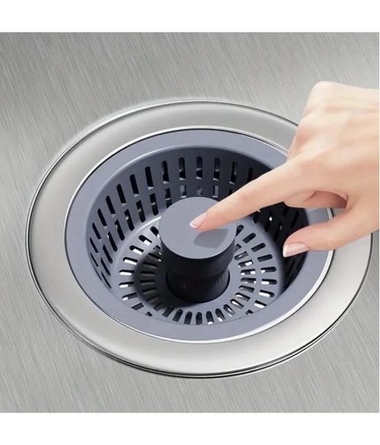 GEEO 3 in 1 Kitchen Sink Drain Strainer - Stopper Set, Stainless Steel Kitchen Sink Stopper, Pop Up Anti-Clogging Sink Strainer Basket Filter for US Standard 3-1/2 Inch Kitchen Drain