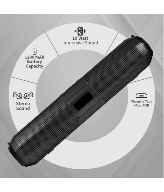 VEhop Sound Bar 10 W Bluetooth Speaker Bluetooth v5.0 with USB,SD card Slot,Aux Playback Time 6 hrs Assorted - Assorted