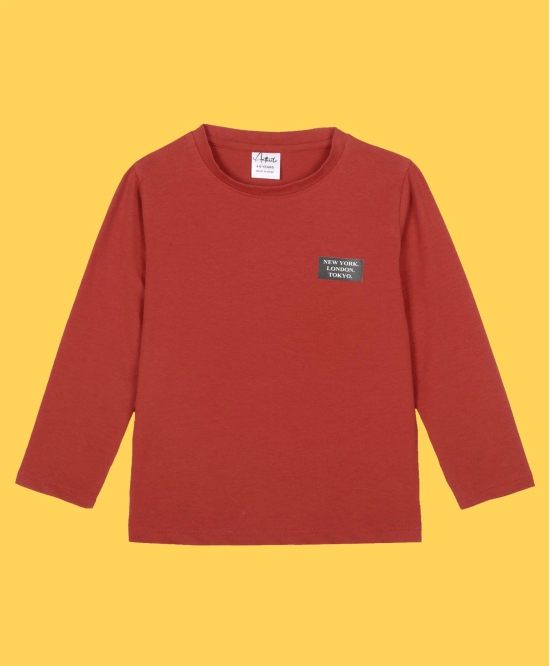 NEWYORK RED LONG SLEEVES T-SHIRT - RED-0-2 YEARS / 1N / RED