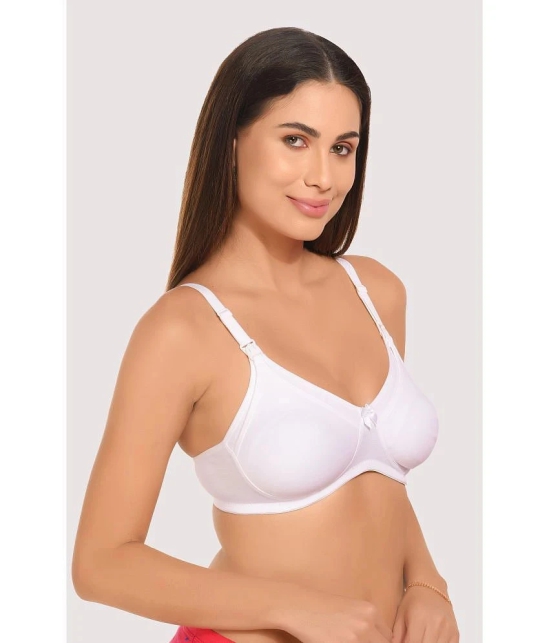 Elina Pack of 1 Cotton Non Padded Womens T-Shirt Bra ( White ) - None