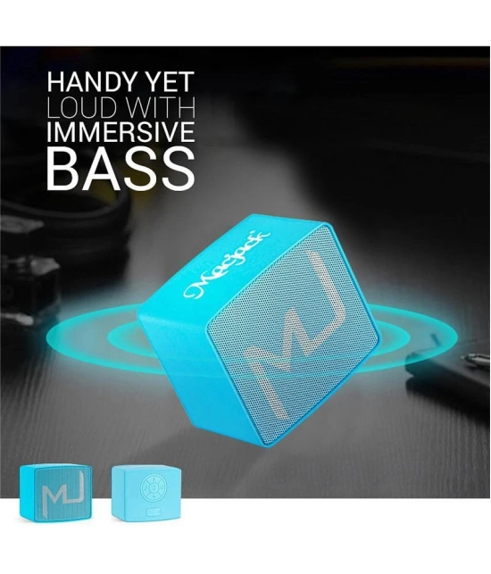 Macjack Wave 120 3 W Bluetooth Speaker Bluetooth v5.0 with Call function,3D Bass Playback Time 10 hrs Blue - Blue