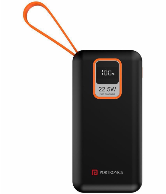 Portronics 10000 -mAh 22.5W Li-Polymer Power Bank - Black