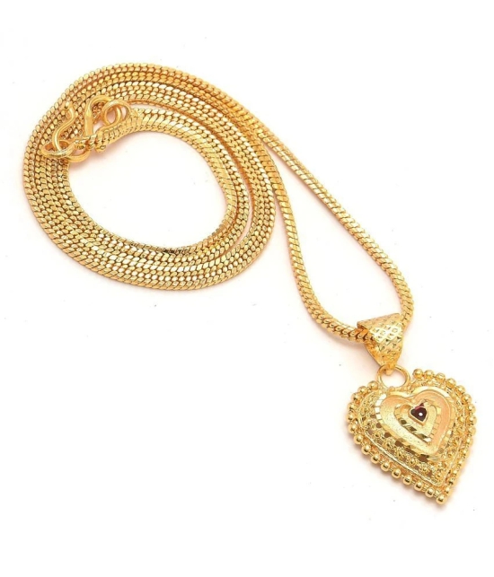 Jewar Mandi Pendant Meena Work Locket Chain Gold Plated Rich Look Long Size Latest Designer Daily Use Jewelry for Women, Girls, Unisex - Golden