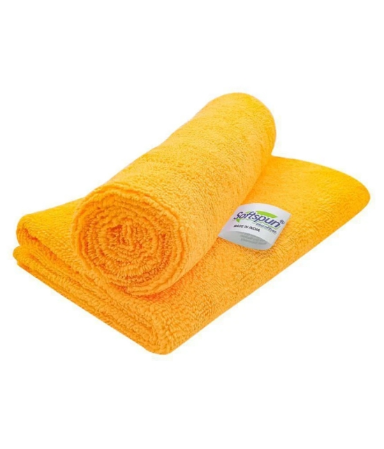 SOFTSPUN Microfiber Cleaning Cloths, 3pcs 40x40cms 340GSM Orange! Highly Absorbent, Lint and Streak Free, Multi -Purpose Wash Cloth for Kitchen, Car, Window, Stainless Steel, silverware.