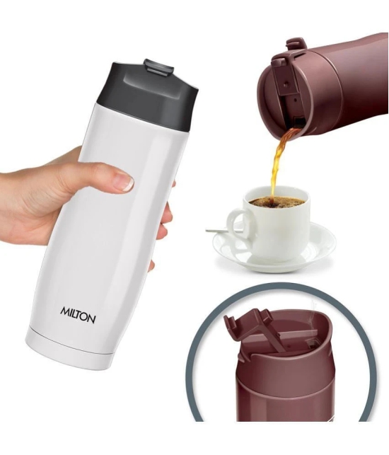 Milton Thermosteel Revive Insulated Hot and Cold Water Bottle, White, 480 mL - White