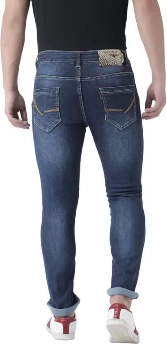 Men Slim Mid Rise Blue Jeans