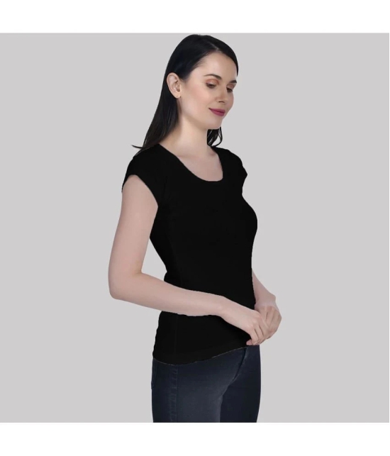 AIMLY Cap Sleeve Cotton Camisoles - Black Single - None