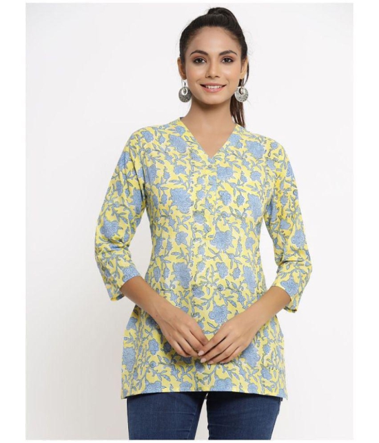 KIPEK Yellow Rayon Straight Kurti - Single - XXL