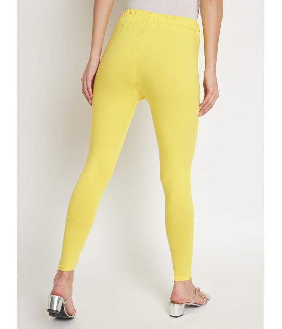 SELETA - Yellow Cotton Women's Leggings ( Pack of 1 ) - None