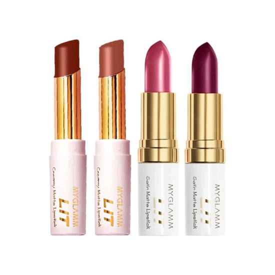 LIT Creamy Matte Lipstick & LIT Satin Matte Lipstick