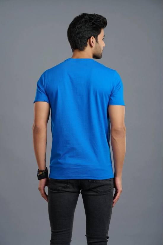 Devil Doc Printed Royal Blue T-Shirt for Men M