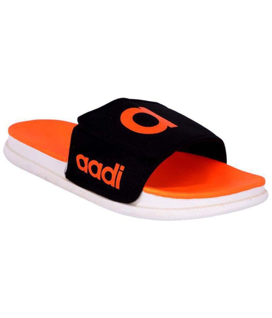 Aadi - Orange Rubber Slide Flip flop - None