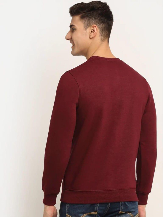 Rodamo Men Maroon Printed Sweatshirt