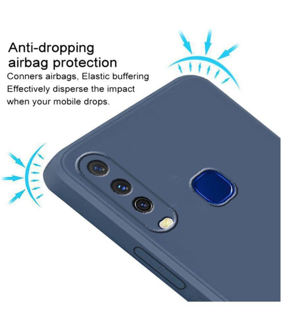 Case Vault Covers - Blue Silicon Plain Cases Compatible For Vivo Y12 ( Pack of 1 ) - Blue