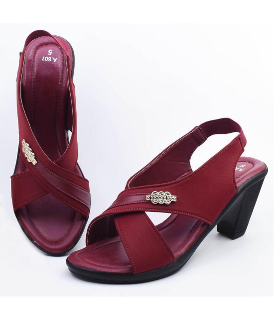 Dream Makers - Red Women''s Sandal Heels - None