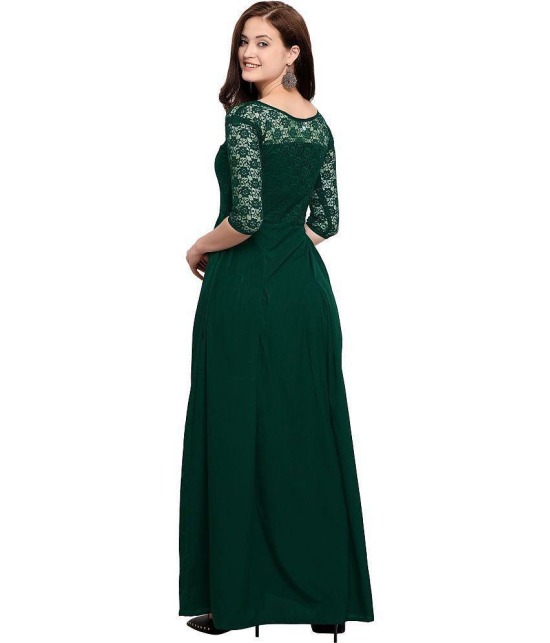 Sheetal associates - Green Crepe Women's Fit & Flare Dress ( Pack of 1 ) - None