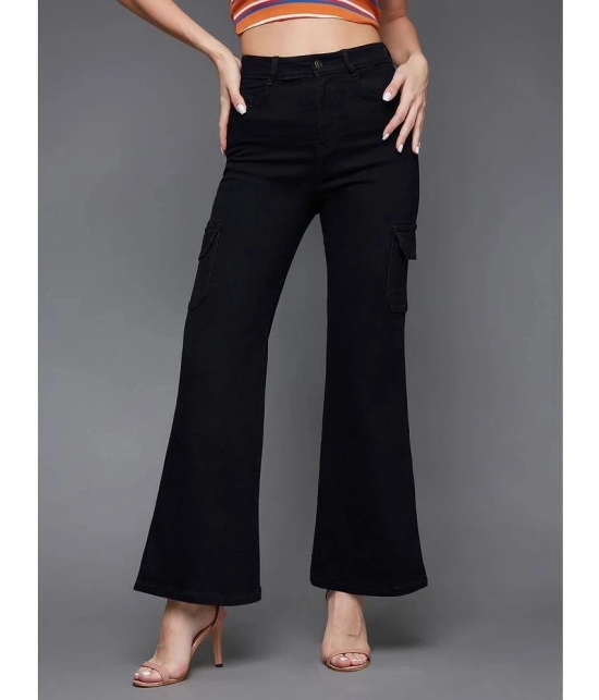 Miss Chase - Black Denim Wide Leg Womens Jeans ( Pack of 1 ) - None