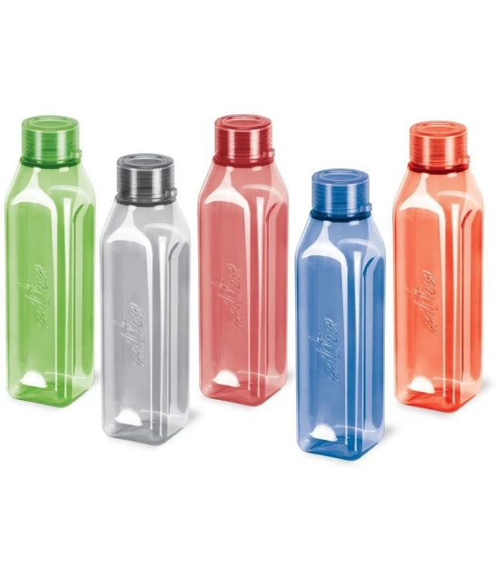 Milton Prime 1000 Pet Water Bottle, Set of 5, 1 Litre Each, Assorted - Assorted