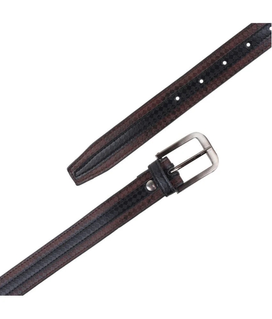 Zacharias Boys Synthetic Leather Belt for kids kb_22 (Brown & Black; 6-10 Years) (Pack of 1) - None