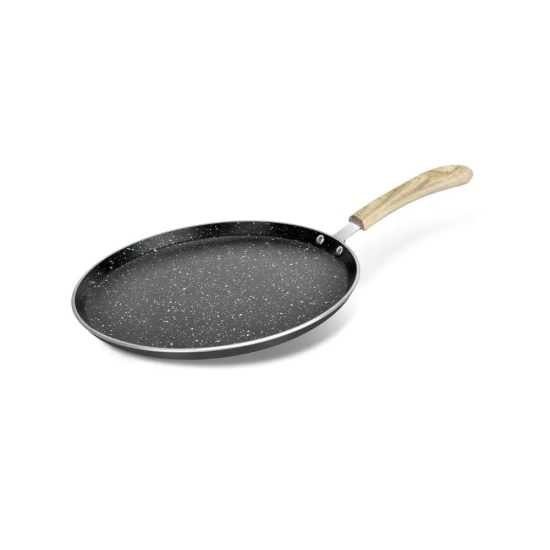 Bergner Bellini Aura Non Stick Tawa | Gas & Induction Compatible | Black 26 cm