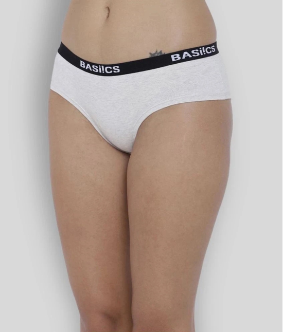 BASIICS By La Intimo Cotton Womens Bikini Panties ( White ) - None