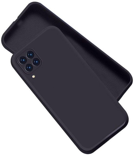 Case Vault Covers - Black Silicon Plain Cases Compatible For Samsung Galaxy A22 4g ( Pack of 1 ) - Black