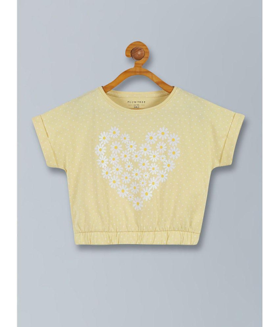 PLUM TREE Yellow 100% Cotton Girls Top ( Pack of 2 ) - None