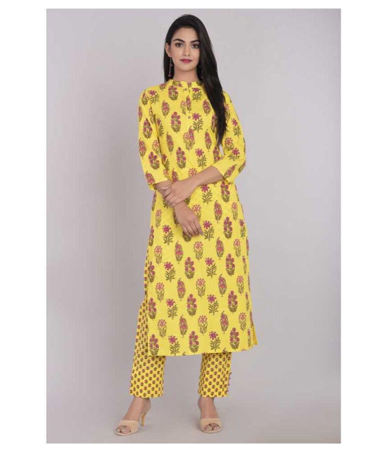 Kbz Cotton Kurti With Pants - Stitched Suit - M