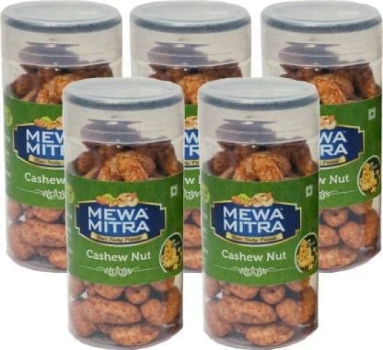 Mewa Mitra Cashew Nut | Cheese Flavour | Hot Air Roasted (Not Fried) | Crispy & Crunchy Healthy Diet Snacks Value Pack Pouch (Pack of 5)