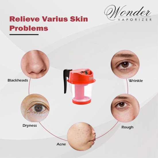 Wonder Steam Inhaler Sauna Vaporizer for Blackheads Removal, Cold & Cough, Rejuvenate Skin for Youthful Complexion, Helps in Breathing Disorders, Face Humidifier