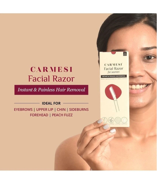 Carmesi Facial Razor (Pack of 3) & 2 in 1 Pre & Post Shave Facial Shaving Balm