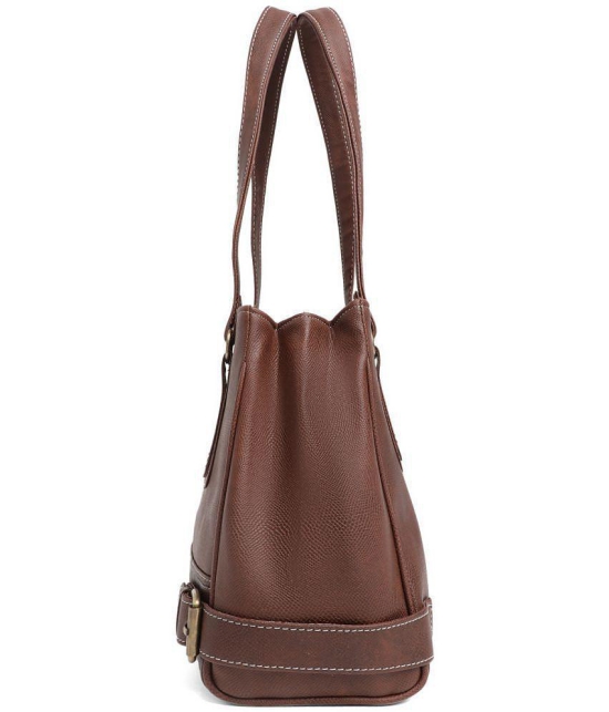 Fostelo - Brown PU Shoulder Bag - Brown