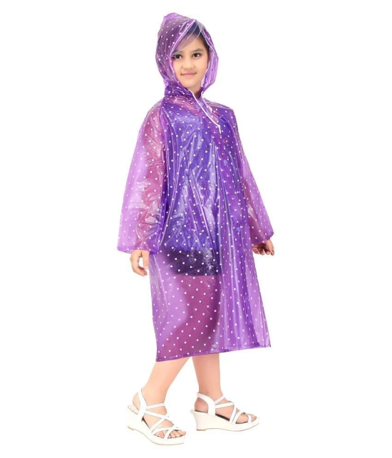 Goodluck Girls Dotted Pattern Raincoat Full Sleeve - 9 Years