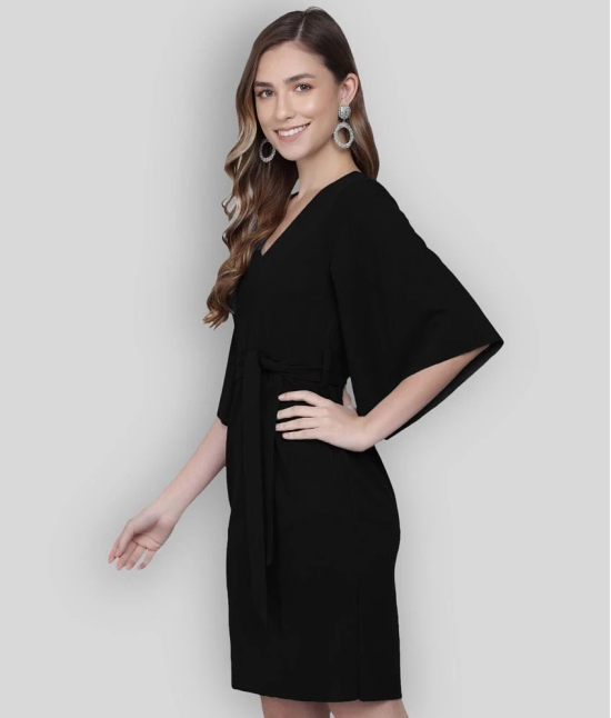 Addyvero - Black Cotton Blend Womens Bodycon Dress ( Pack of 1 ) - M