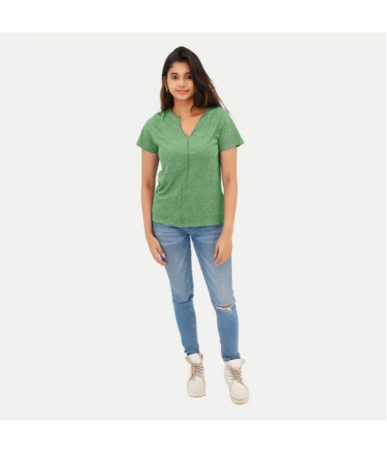 Radprix Green Cotton Blend Regular Fit Womens T-Shirt ( Pack of 1 ) - None