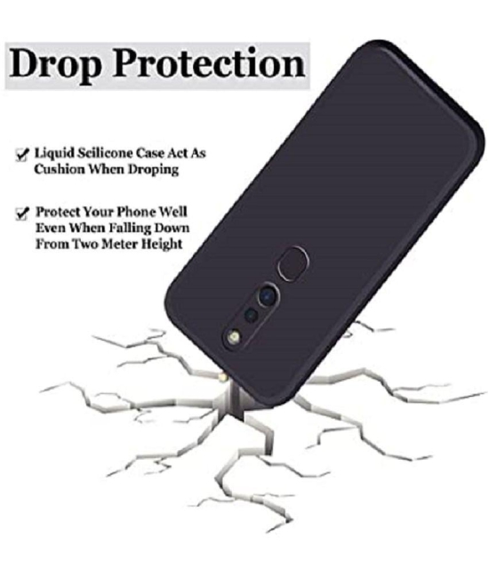 Case Vault Covers - Black Silicon Plain Cases Compatible For OPPO F11 Pro ( Pack of 1 ) - Black