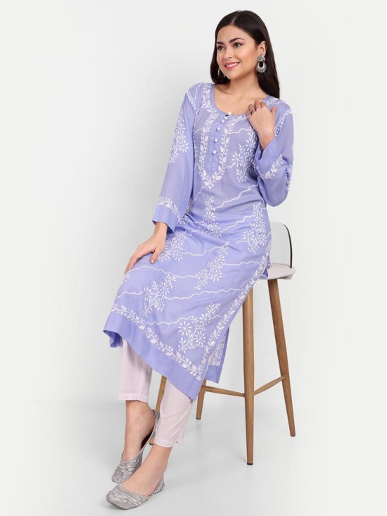 lucknowi chikankari hand embroidered long kurta