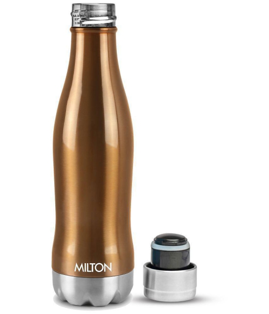 Milton New Duke 750 Thermosteel Hot and Cold Water Bottle, 620 ml, Copper Brown - Copper Brown