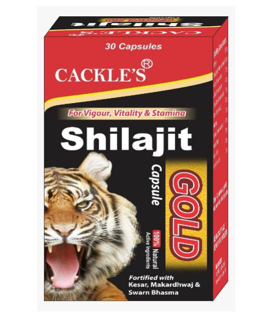 Cackle's 100% Ayurvedic Shilajit Gold (30X3=90) Capsule 90 no.s