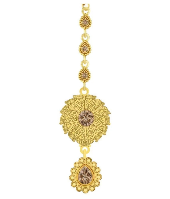 Paola Exclusive Stylish Gold Plated Traditional Maang Tikka Jewellery For women Girl - Golden